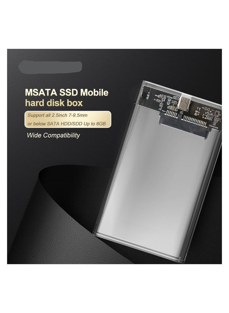 AROAQ Transparent HDD Case for hard drive Super Speed USB 3.0 Gen 1 Mobile External Hard Drive Case - Image 4