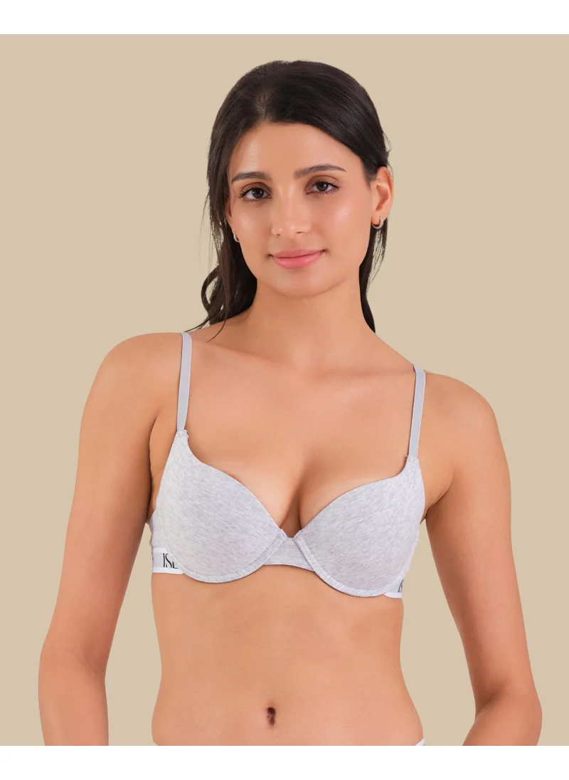 ايسلا اند ايفي Isla & Evie Grey Trendy Tshirt Pushup Bra
