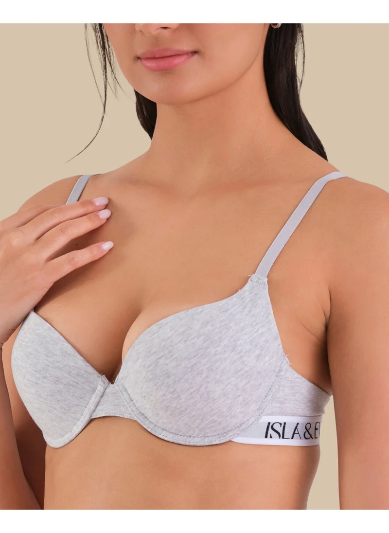 ايسلا اند ايفي Isla & Evie Grey Trendy Tshirt Pushup Bra