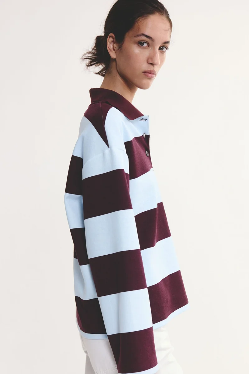 Cotton-blend polo shirt