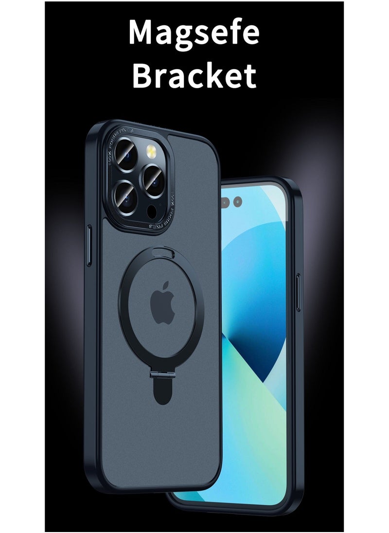 Color Fans Case for iPhone 13 Pro 6.1 inch Shockproof Rubber Magnetic Invisible Stand Slim Matte PC Cover Compatible with MagSafe Case Black  - Image 2