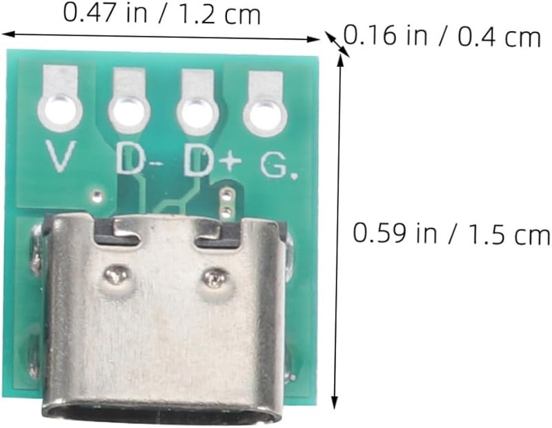 Merryhapy 20Pcs USB C Connector Board PCB Converter Module For Data Cable Transmission - Image 5
