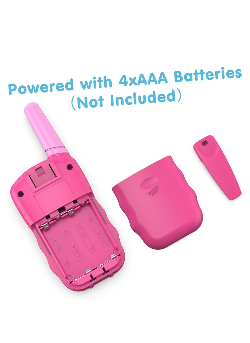 Verci - Toys for 3-12 Year Old Boys Girls, Walkie Talkies for Kids 22 Channels 2 Way Radio Toy with Backlit LCD Flashlight, 3 Miles Range for Outside, Camping, Hiking (Pink) - Image 1