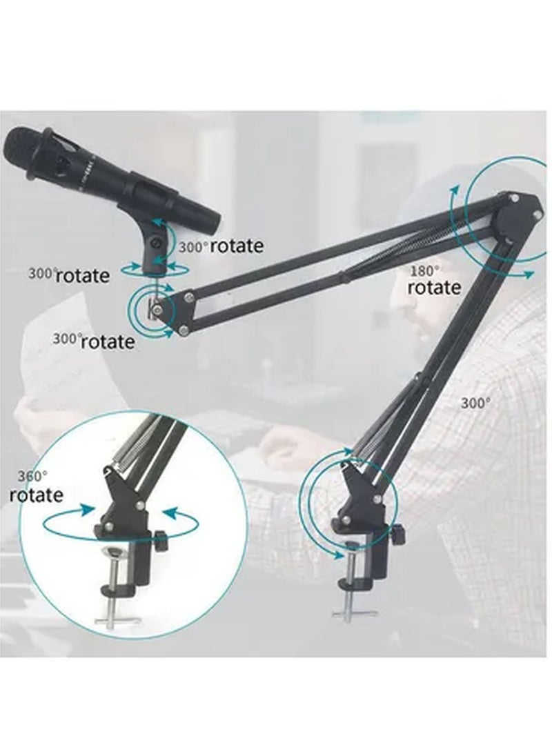ZOOMEE - Extendable Recording Microphone Stand Holder White - Image 1