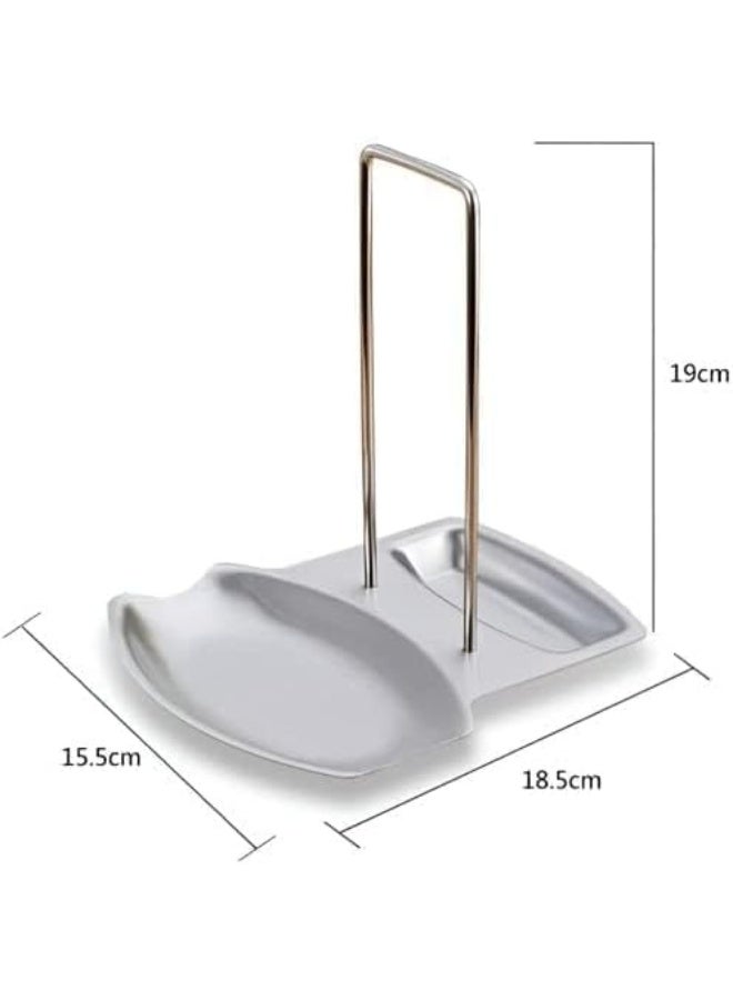 VIUAUAX pot lid holder and pan spoon rest for kitchen utensils shelf rack stand stainless steel pot cover holder home stove organizer cookware soup spoon kitchen tool a storage accessories - Image 3