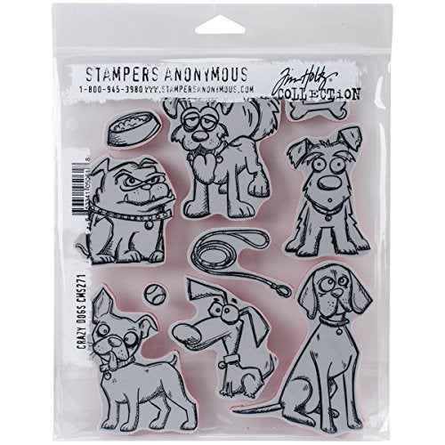 Stampers Anonymous Dritz Notions SPATHCMS.271 StampersA Cling Stamp THoltz Crazy Dogs - Image 1