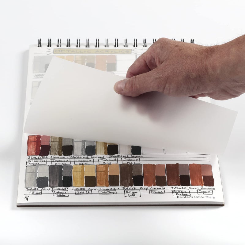 HG Art Concepts Painters Color Diary - 9x12 Spiral-Bound Acid- Free Color Swatch Book with 10 Pages for Acrylic or Oil Paint - 2 Pack - Image 5