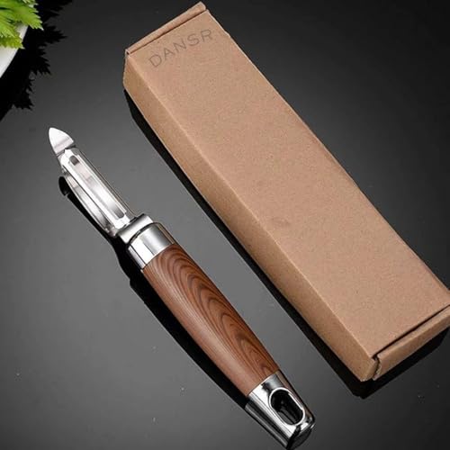 DANSR Stainless Steel Julienne Vegetable Peeler Multi-Functional Dual-Edge Blade, Stylish Kitchen Tool Fruit & Veggie Shredder Slicer and Grater for Potatoes, Carrots, Cucumbers - Image 2