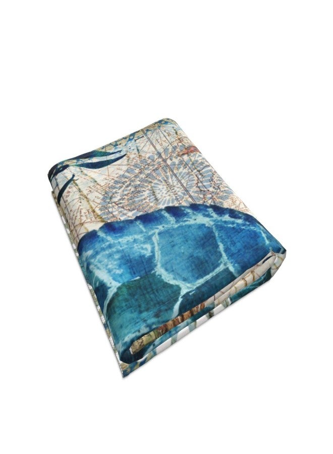 COVASA Sea Turtle Hand Towels for Bathroom Set of 2 Vintage Ocean Beach Theme Bathroom Hand Towel Ultra Soft Absorbent Small Bath Towels Kitchen Dish Guest Towel for Hotel,Spa,Gym,Home Decor 15.7"x27.5" Teal - Image 2