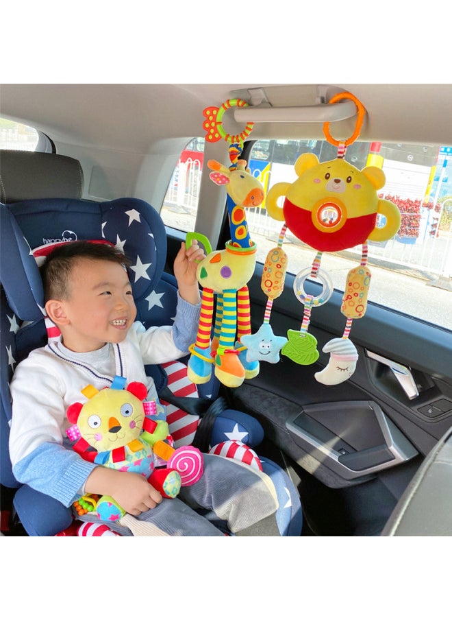 Generic - # Baby Cradle Comfort Pendant Baby Car Seat Bed Bell Follow-up Vision Cart Toy 0 Girl Metal Bag-Color:❋Red Monkey [teether] - Image 1