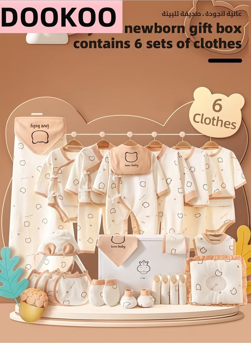 30PCS Newborn Baby Gifts Set, Newborn Layette Gift Set, Baby Clothes Accessories Set for Boys and Girls, Premium Cotton, Perfect Gift Box with Beautifully Gift Box for Spring Summer Autumn Winter - Image 1
