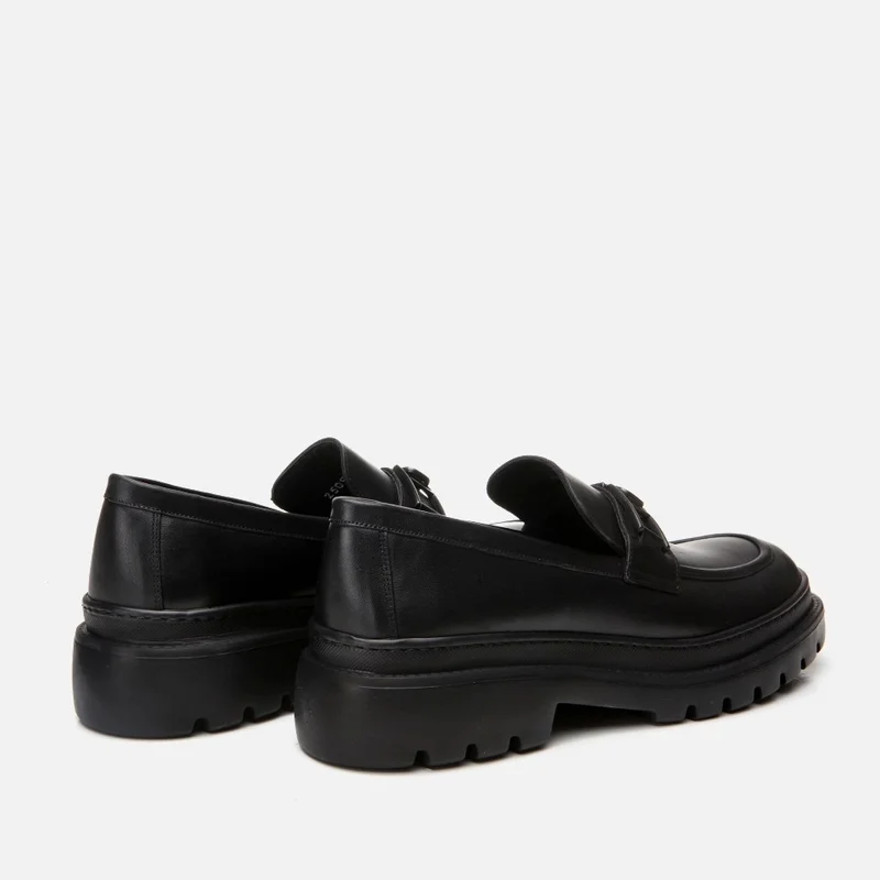 Hotiç 02AYH299420A100 GENUINE Leather Black Men's Loafer