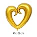 Dzrige 40 Inch Gold Heart Foil Balloons Valentines Day Love Heart Balloons Big Heart Shaped Mylar Balloons for Valentines Day Party Engagement Anniversary Wedding Birthday Decor Supplies 2 Pcs - Image 4