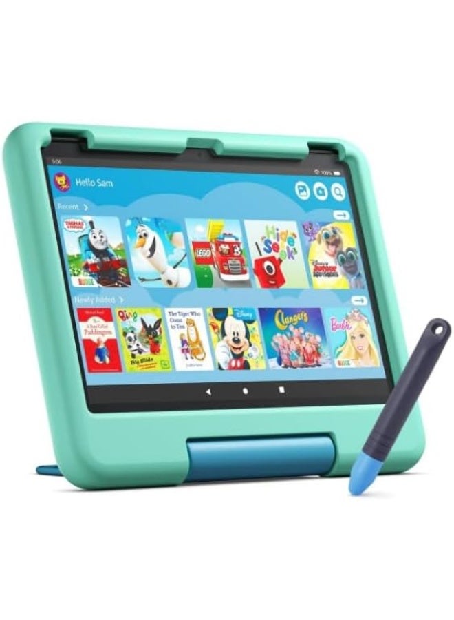 Kids tablet HD10 32GB (newest gen) |ages 3–7,includes ads-free books, games,apps and videos that children love, 10.1" brilliant screen, parental controls- Green.tablet for Kids premium versio - Image 2