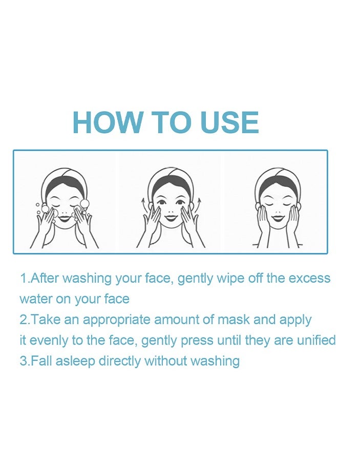 West&Month - Moisturizing Hydrating Ice Water Sleeping Mask - Jelly Mask Shrinks Pores Rejuvenates Brightens Skin Refreshes and Moisturizes 100g - Image 1