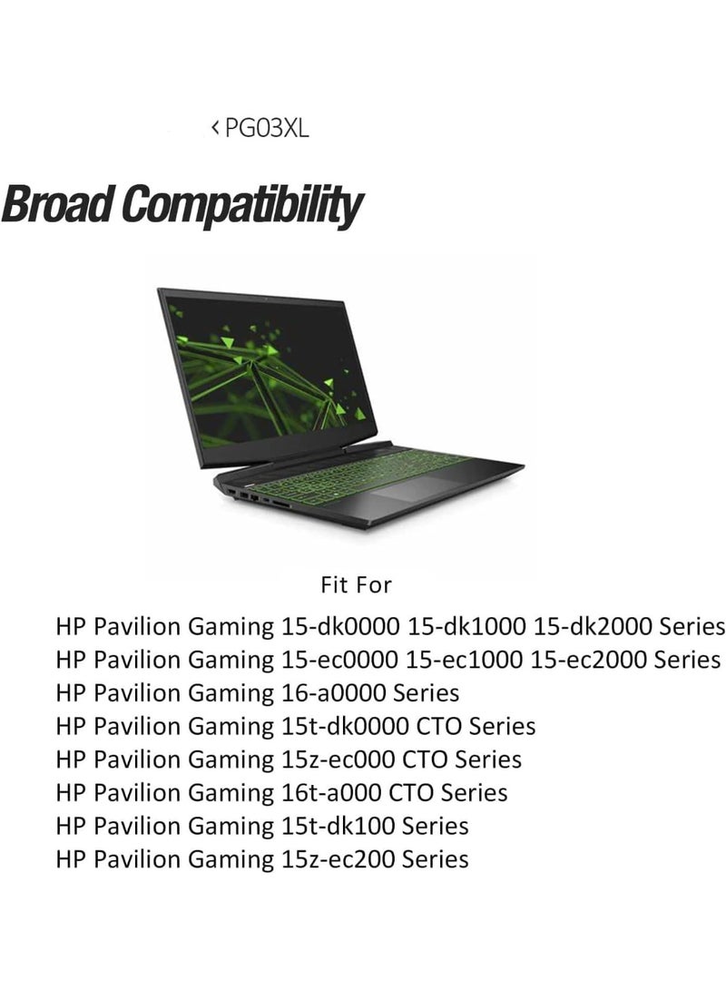 New Replacement PG03XL HSTNN-DB9G-L48430-2B2 BATTERY For HP Pavilion/Gaming' 15-dk0xxx 15-dk1xxx. - Image 2