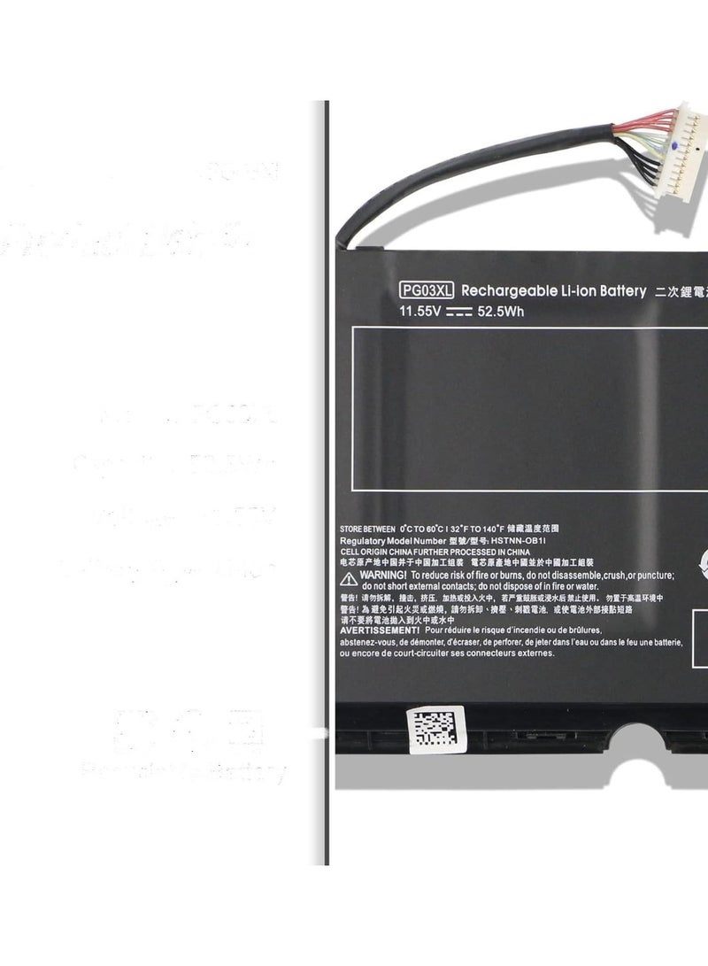 New Replacement PG03XL HSTNN-DB9G-L48430-2B2 BATTERY For HP Pavilion/Gaming' 15-dk0xxx 15-dk1xxx. - Image 3