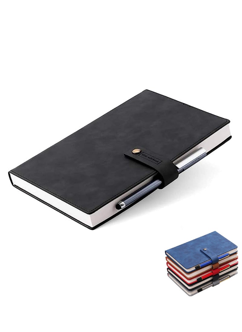 LYNLYN Refillable Writing Journals Notebook,A5 Ruled Magnetic Faux Leather Hardcover Notebook for Men and Women, Great Gift for Business School Travel Personal  - Image 1