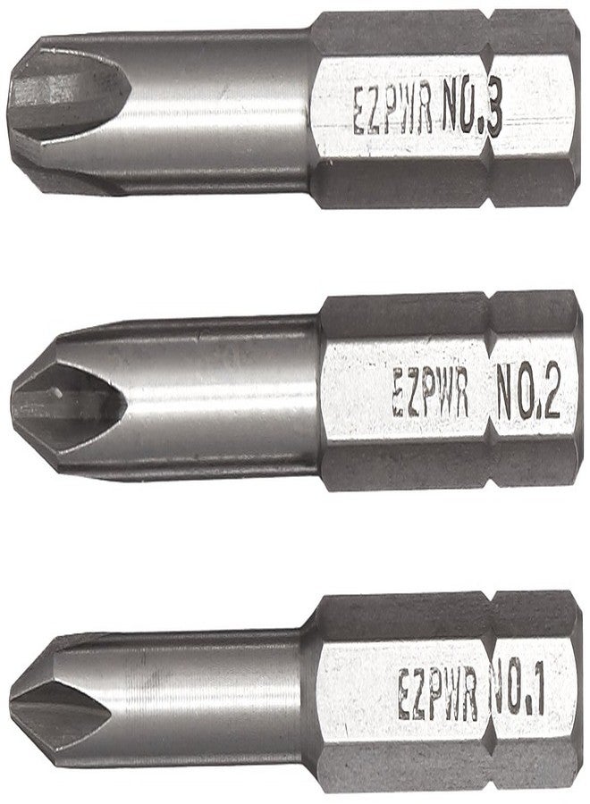 Eazy Power مجموعة مفكات فيليبس من إيزي باور 80445، 2 قطعة، #1، #2، #3، بطول 2 بوصة (عبوة من 6 قطع) - Image 1