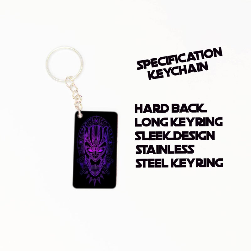 OUTFITQUE OUTFITQUE Premium (Pack of 2) Anime-150 Printed Long Keychain For Bike, Scooty, Car, MDF Keyholder - Image 3