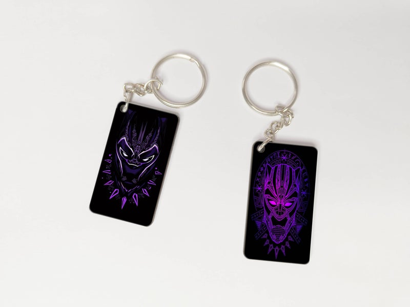 OUTFITQUE OUTFITQUE Premium (Pack of 2) Anime-150 Printed Long Keychain For Bike, Scooty, Car, MDF Keyholder - Image 1