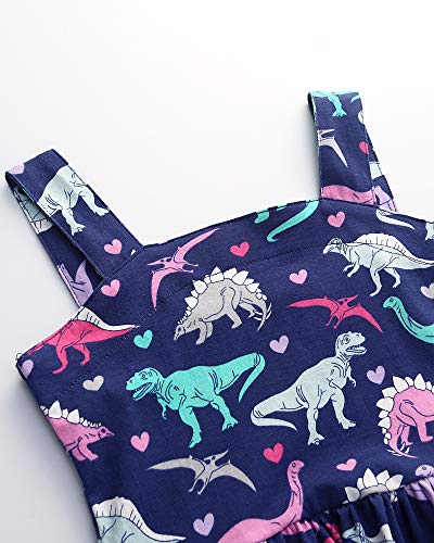 Frogwill Toddler Girls Dinosaur Dress Fifties Summer Tank Top 2-7Y (4T, Dinosaur) - Image 3