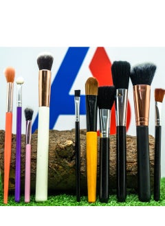 Abou Yousef Style Makeup Brushes Set 10Pcs - Multi Color  - Image 4