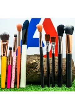 Abou Yousef Style Makeup Brushes Set 10Pcs - Multi Color  - Image 3