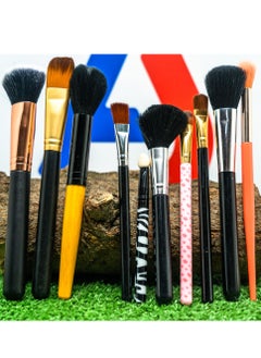 Abou Yousef Style Makeup Brushes Set 10Pcs - Multi Color  - Image 1