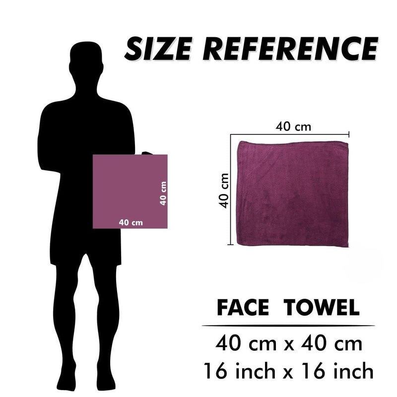 Showstopper Super Soft Microfiber Hand Towels - Ultra Absorbent, Lint-Free, Scratch-Free, Quick-Dry, 350 GSM, Gym & Workout Towels, 4 (Set of 4, 40cm X 40cm) - Image 2