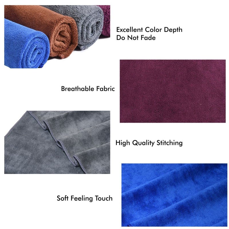 Showstopper Super Soft Microfiber Hand Towels - Ultra Absorbent, Lint-Free, Scratch-Free, Quick-Dry, 350 GSM, Gym & Workout Towels, 4 (Set of 4, 40cm X 40cm) - Image 5