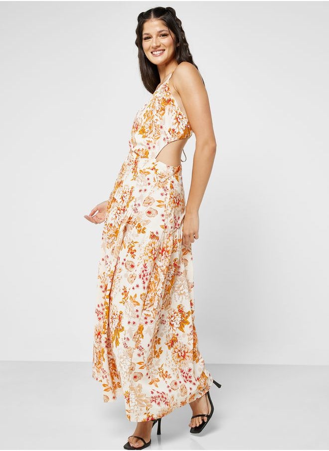 Ginger - Strappy Floral Printed Dress - Image 1
