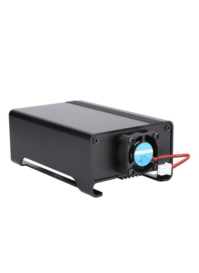Thoraya Aluminum alloy Metal Protective Case with Cooling Fan For Raspberry Pi 3 B (Black)  - Image 4