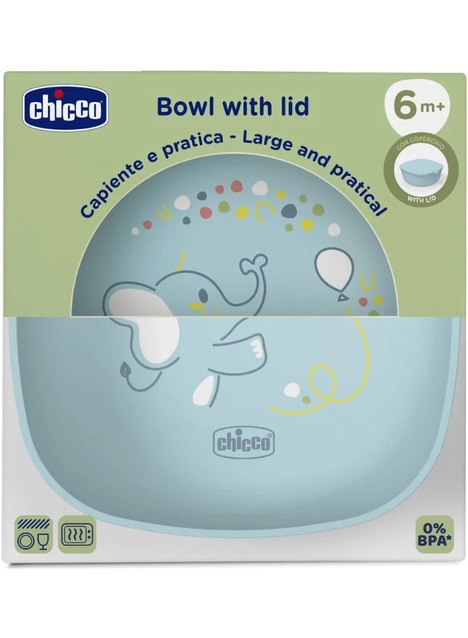 Chicco Bowl with Lid 6m+ Blue - Image 2