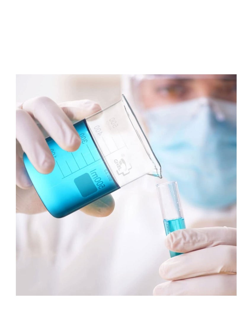 SYOSI Beaker Glass Measuring Low Form Beaker Set   Graduated Borosilicate Glassware   Glass Graduated Beakers for Home  School Science Experiments 3 Sizes 150ML+500ML+1000ML - Image 2