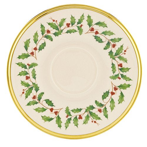 LENOX Lenox Holiday Saucer,Ivory and Platinum  - Image 1