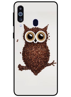 EYE CATCH Protective Case Cover For Samsung Galaxy M40 Smart Series Printed Protective Case Cover for Samsung Galaxy M40 Coffee Owl  - Image 1