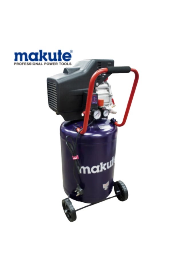ماكيوت ضاغط هواء عمودي 50 لتر 2 حصان، مضخة هواء كهربائية عالية الضغط 1500 واط، أقصى ضغط 8 بار مع معدل تدفق 195 لتر/الدقيقة، تصميم موفر للمساحة لورش العمل والأدوات الهوائية - AV121-50L - Image 2