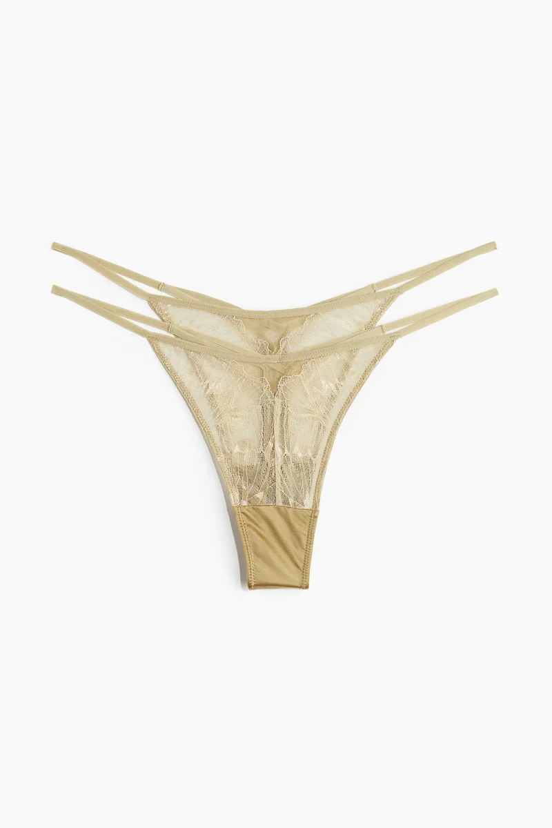H&M 2-Pack Lace Tanga Thong Briefs