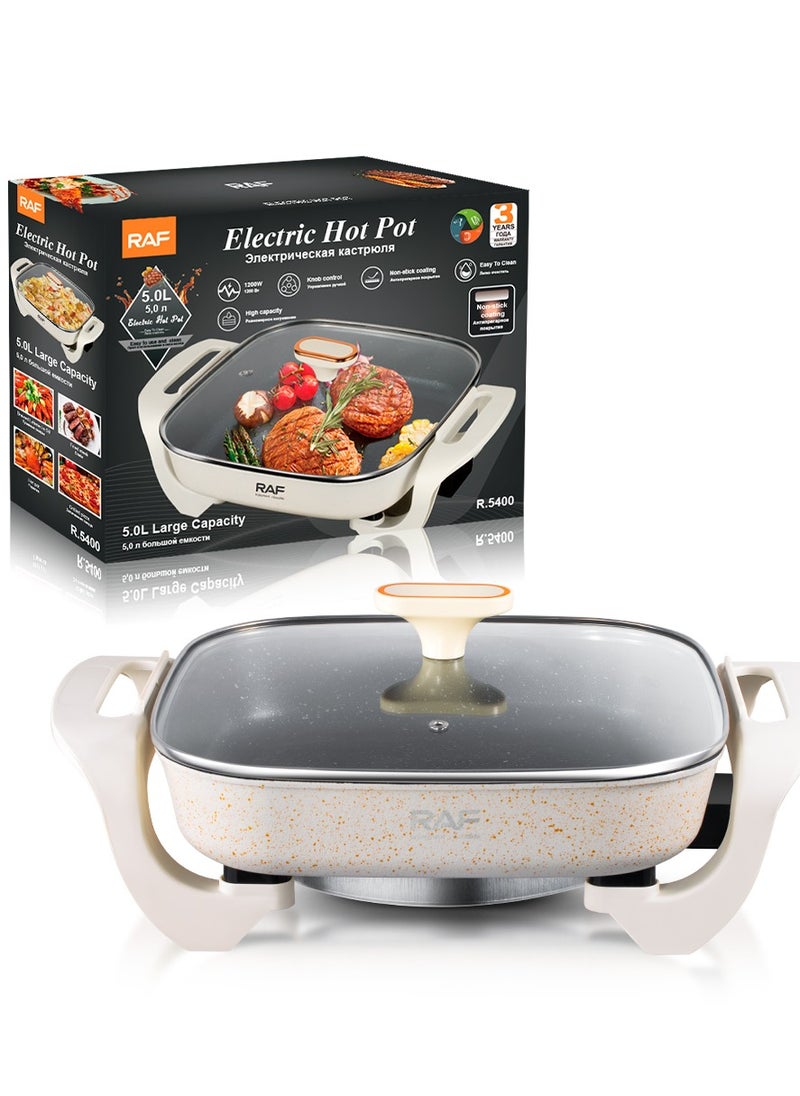 RAF Non-stick coating Electric Hot Pot Electric Cooking Pot 1200W 5L  - Image 2