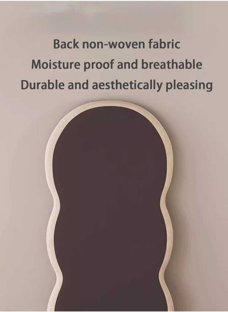 Hihonor Full Body Mirror 160x60CM Wavy Full Body Mirror, Fitting Mirror Dressing Mirror, Shaped Mirror for Bedroom Dressing Room Living Room, White  - Image 3