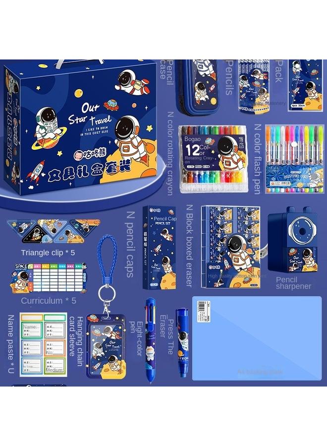 Bluejw Boys' Gift Bag Gift Stationery Suit Gift Box Boys' Primary School Students' Learning Supplies Hand Account Big Gift Bag High Color Value Less - Image 3