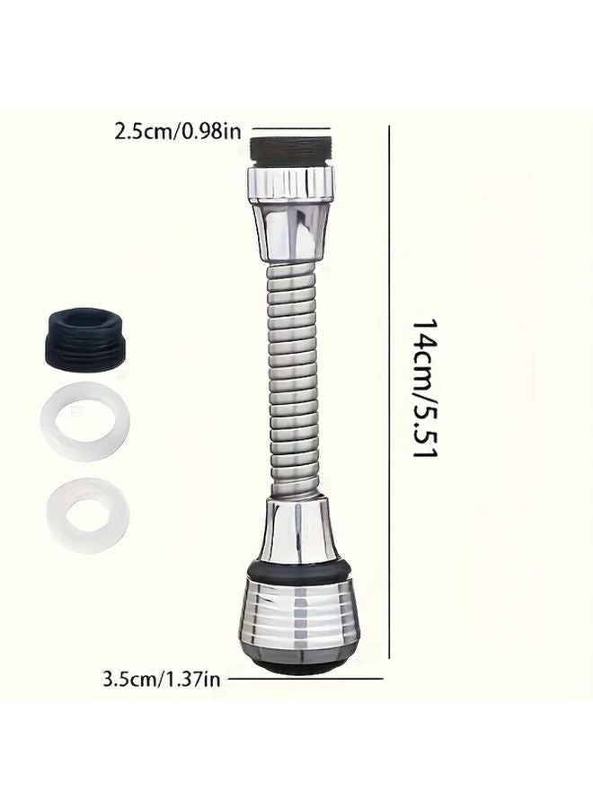 Short Style 2 in 1 High Pressure Water Saver Tap Extender 360 Rotating Spray 3 Modes - Image 3