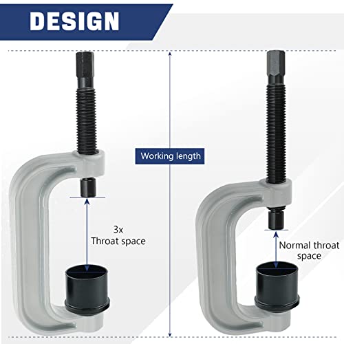 DASBET Large Ball Joint Press | Extended C-Frame Press for U-Joints Removes Ball Joints | Works with Most Toyota, Chevrolet, Dodge Ram, and Ford Pick-Up Trucks - Image 5