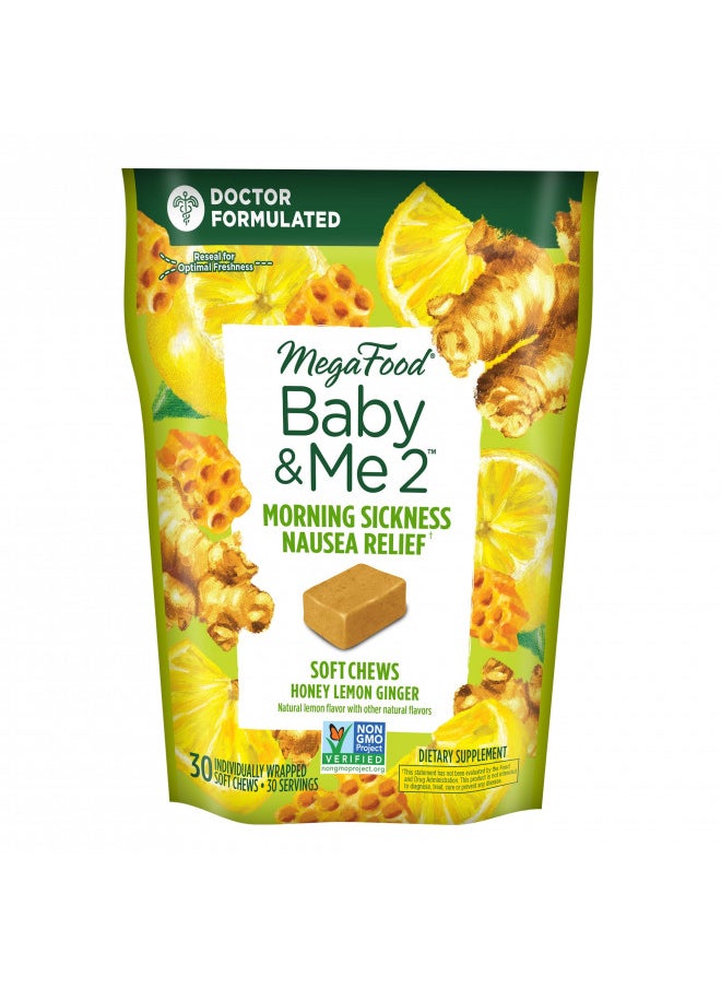 MegaFood Baby & Me 2 Morning Sickness Relief Soft Chews - Dr Formulated with Real Ginger and Vitamin B6 - Made Without 9 Food Allergens - Honey Lemon Ginger Flavor - 30 Chews (Pack of 1) - pzsku/Z297BE816B9305E18B644Z/45/_/1728156554/1fb91a35-49a0-480b-9dca-8a7a2d397fca