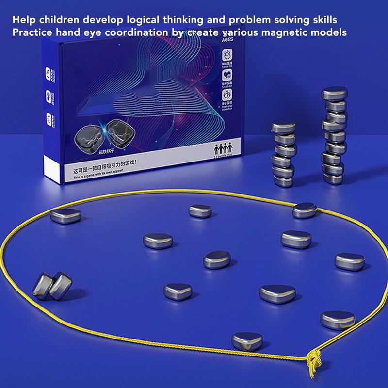 klarako Magnet Stone, Magnetic Stones Educational Magnet Playset Improve Creativity Logic Thinking Interaction Magnetic Stone Board Home Game Office Neat Party Favors Supplies Gift - Image 2