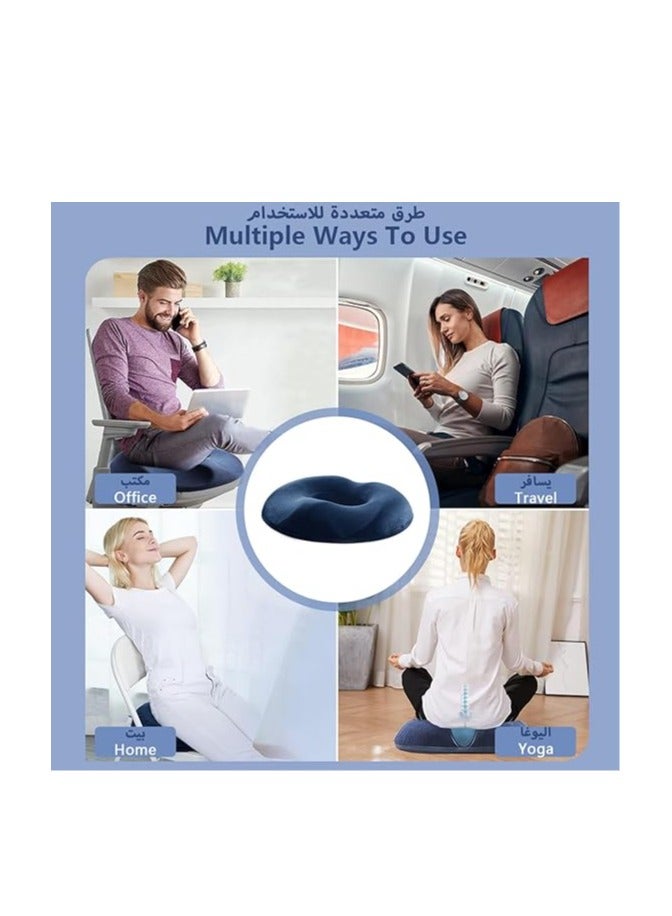 Beauenty Donut Seat Cushion Donut Pillow Ergonomic Car Seat Pad Non-Slip Pain Relief Memory Foam Coccyx Cushion Office Home Chair Pad For Airplane Hemorrhoid Prostate Pregnancy Post Natal Post - Image 4