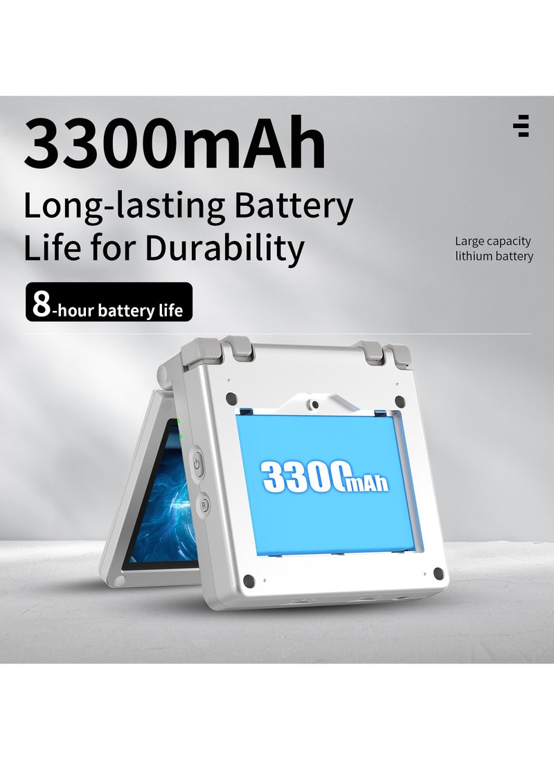 ANBERNIC  - RG35XXSP Handheld Flip Retro Portable Game Console 3.5-inch Hall Magnetic Switch 3300maH Battery WIFI Bluetooth (Silver 64G, 5500+ Games) - Image 1