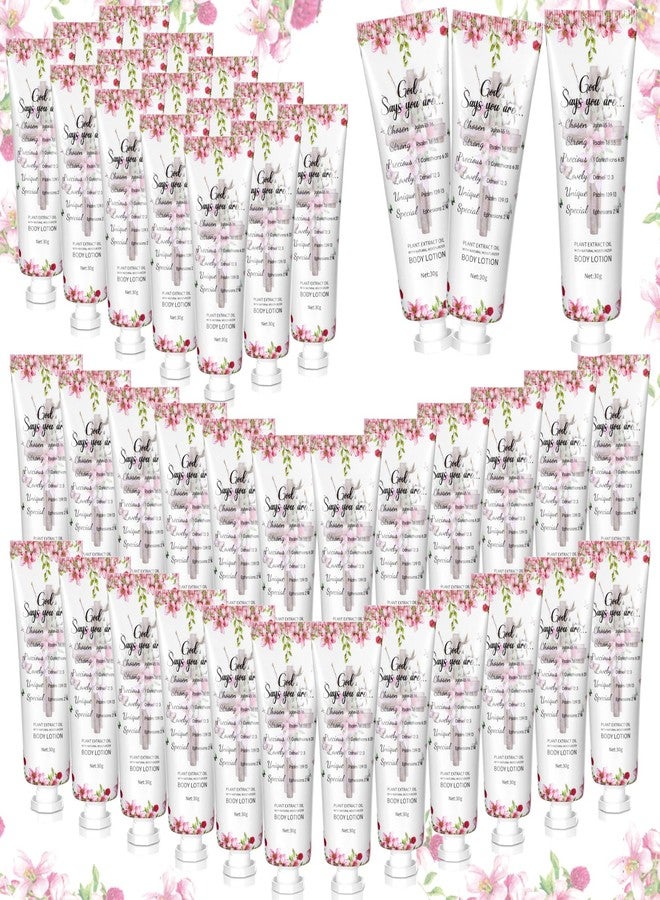 Siifert 48 Pcs Christian Body Lotions Bulk Gifts for Women Breast Cancer Awareness Gifts Inspirational Bible Verse Lotion Mini Travel Christian Religious Hand Cream for Appreciation Women Teacher Mom - Image 1