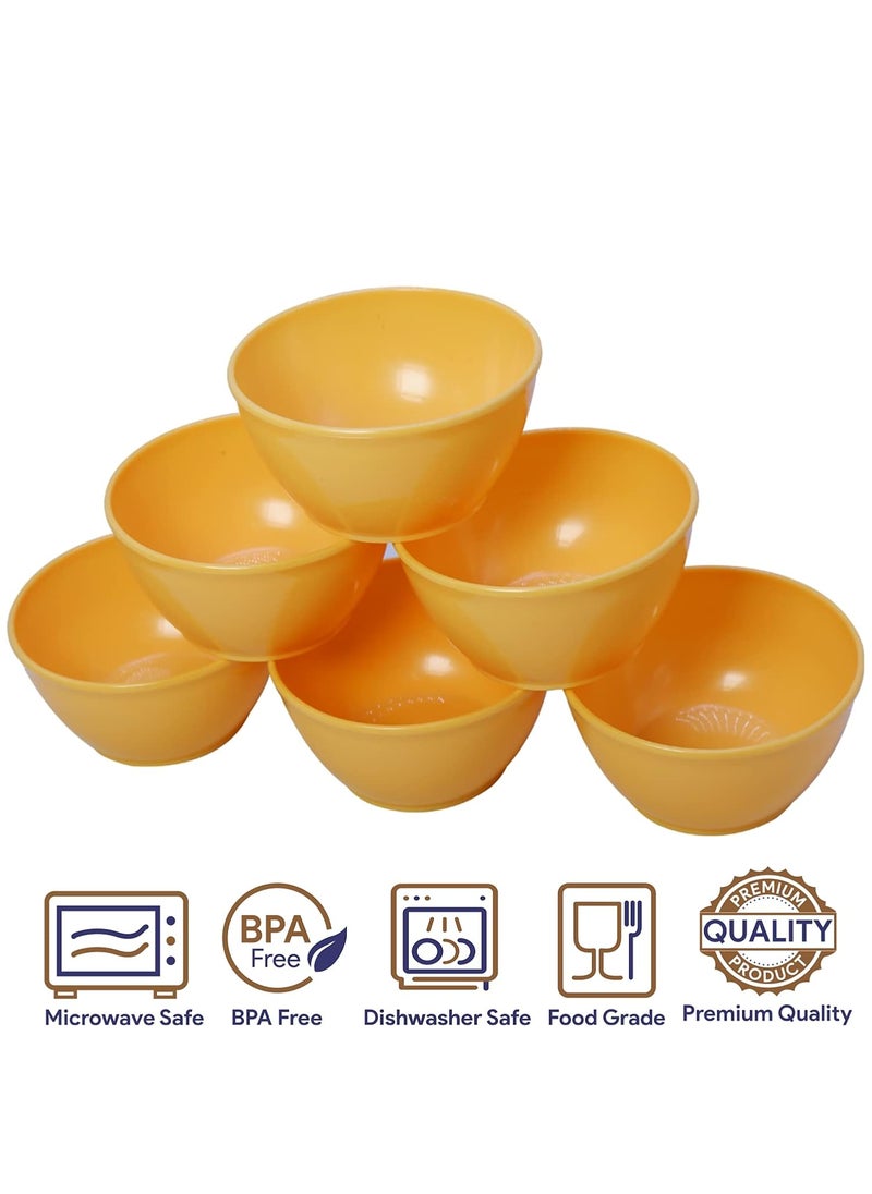 MORVI MORVI Round Plain Katori Set for use in HomeOfficeKitchen Set of 12 Pcs Pcs 200 ml Yellow Color  - Image 4